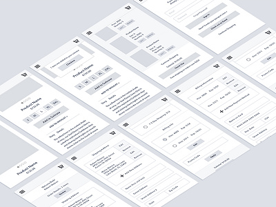 Wireframes for Mobile Checkout checkout interaction design mobile ui wireframes