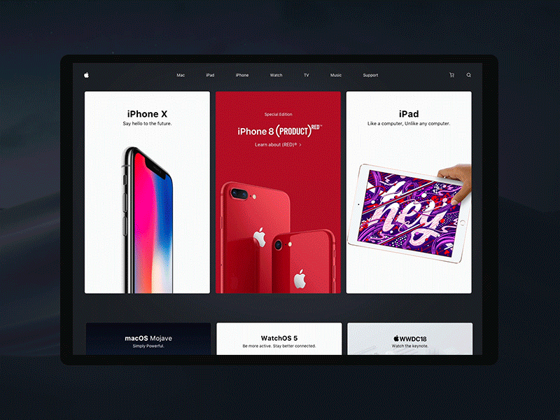 Apple.com (Concept) apple concept design site web