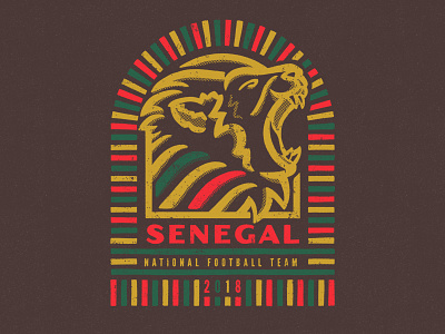 Senegal 2018 badge badge design fifa football illustration senegal soccer the three lions of teranga world cup