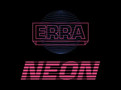 Erra - Neon 80s branding identity logo neon type typography