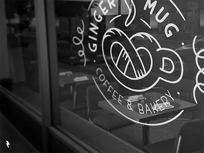 Ginger Mug Branding branding coffee coffee shop emblem identity linework logo logotype mark vector