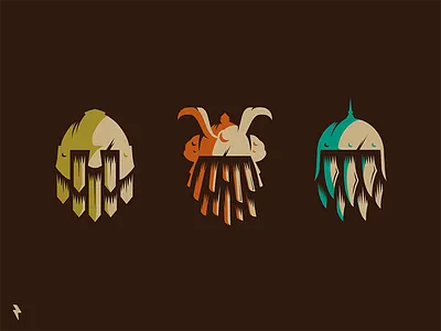 Battle Hops Icons icon icon set illustration industrial linework packaging product promo vector vintage web web design