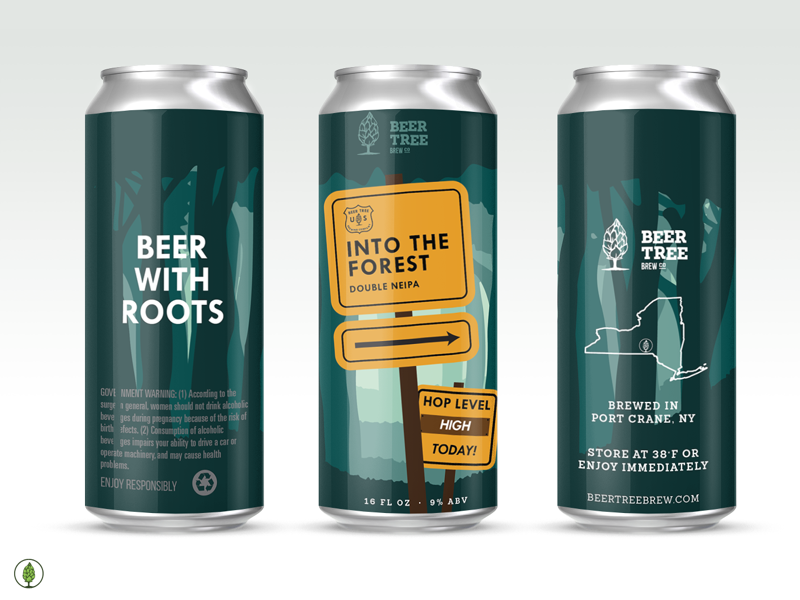 Beer Tree Brew Co - Into the Forest, Version 1 by Clayton Gray on Dribbble