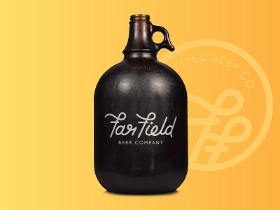 Beer Branding Option beer bottle brand brewery design growler icon identity line art logo minimal mockup