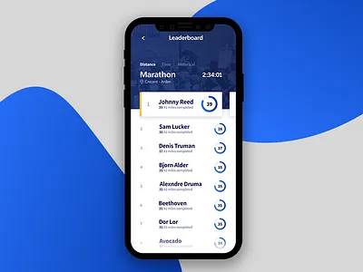 Running Leaderboard daily dailyui design experience leaderboard mobile running ui uiux user web