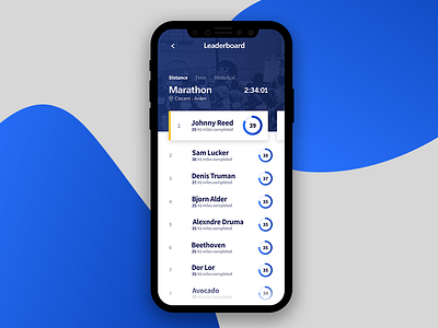 Running Leaderboard daily dailyui design experience leaderboard mobile running ui uiux user web