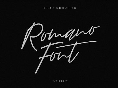 Romano Font clean font graphic design handwritten interior invitation lettering logo minimalist modern script signature