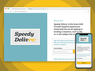 Speedy Delivre: Website Mockups (this is a real thing!) passion projects real work web design websites