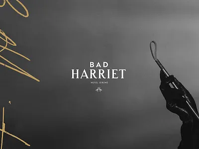 Bad Harriet Logo brand brand development branding design hospitality icon logo restaurant typography