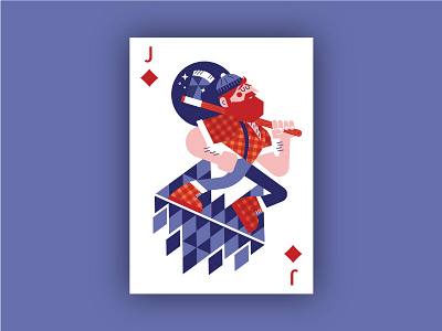 The (Lumber)jack of diamonds axe card diamonds jack mountain playing arts playing cards strong
