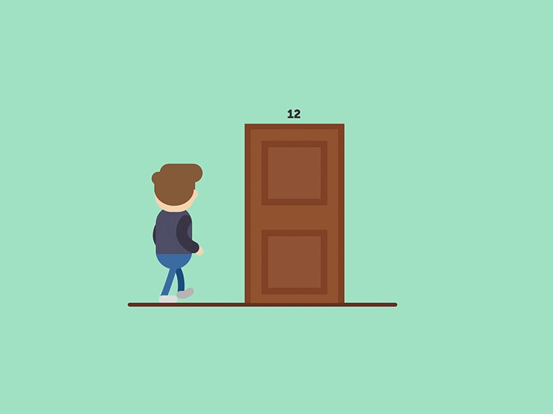 Knocking animation cycle door gif knock knocking open walk