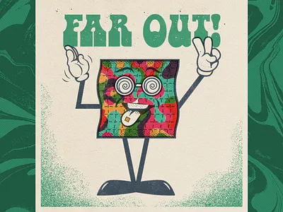 Acid Man 60s acid character far out illustration psychedelic
