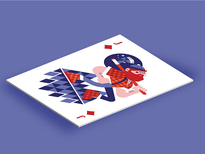 (lumber)jack of diamonds axe card diamonds jack mountain playing arts playing cards strong