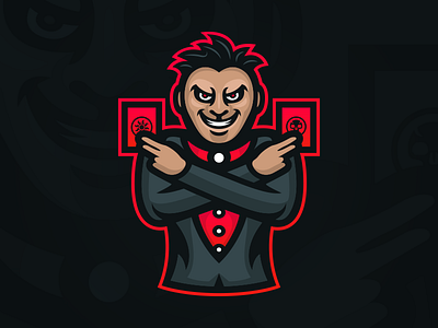 Magician - Mascot Logo Design cards design esports evil gaming logo magic magician mascot sorcerer witch wizard