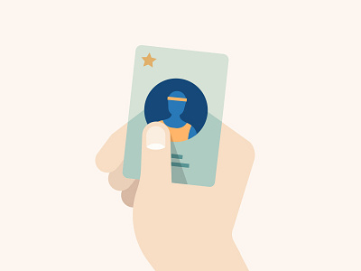 Membership Card Illustration card hand illustration