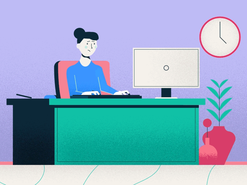 You've Earned a Break animation character design loop mental health motion motion design take a break thinkmojo wellbeing work