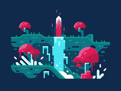 Hyper Light Drifter design environment hyper light drifter illustration nature vectors