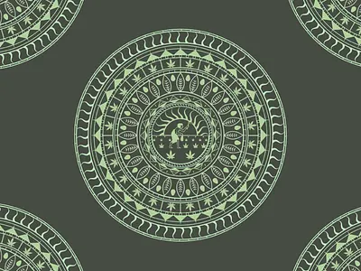 Farmer Mandala ancient badge cannabis design farm greek illustration kindtyme macedonia mandala marijuana vector