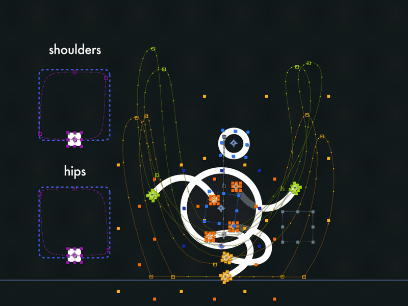 Jimbo BTS after effects animation character joysticks n sliders jump motion design motion graphics rubber hose run