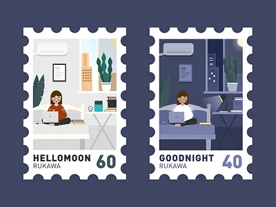 day and night illustration