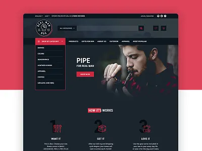 Real Man Box concept website design