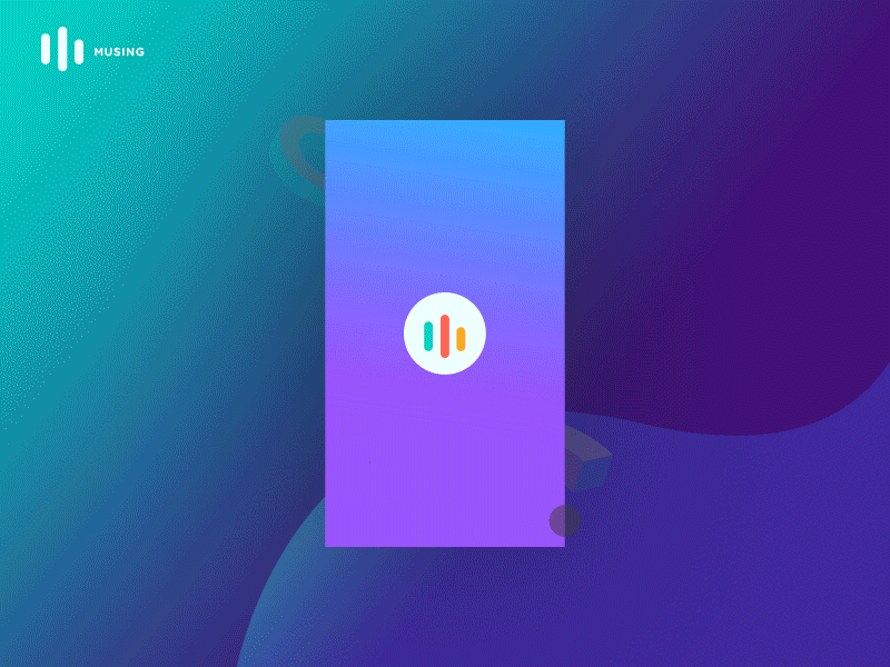 Musing Concept Music App after effects app animation app design cool colors illustrator modern design music app photoshop