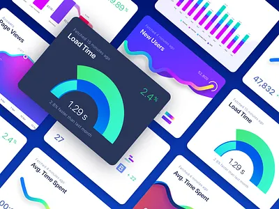 Dashboard Widgets app branding dashboard design flat icon illustration logo typography ui ux web