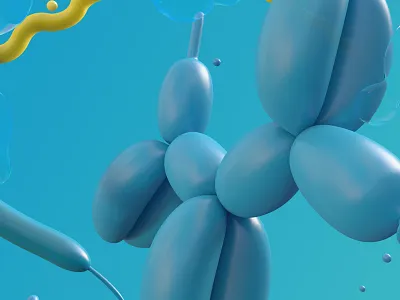 Balloon Animal 3d animal balloon blue bubbles dog festival lifestyle party pop students