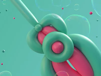 Guitar 3d balloon bubbles festival green guitar lifestyle music party pop students