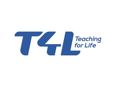 Teaching For Life Logotype 4 blue four language life logo logotype plain studies teach.learn type