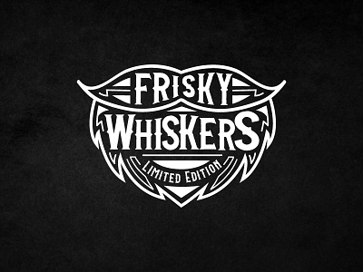 FRISKY WHISKERS - Limited Edition branding design flat identity illustration lettering logo type typography vector