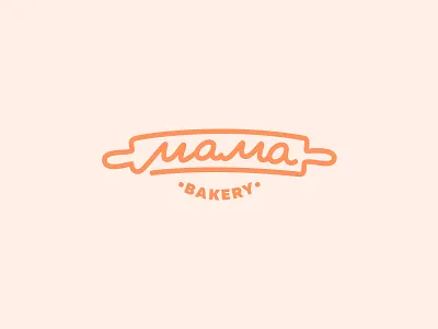 Mama Bakery bake bakery bread confectionery logo mama mom pin rolling