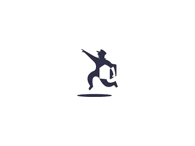 Pick up branding illustration delivery logo mark negative space package pick up