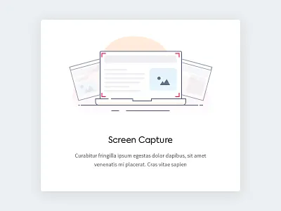 Screen Capture - Illustration clean design icon illustration line icon onboarding screen capture icon shot ui widget