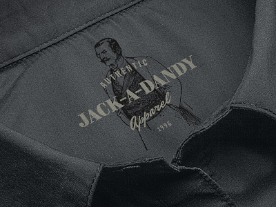 Jack-A-Dandy badge clothing engraved engraving illustration logo mens fashion retro vector vintage