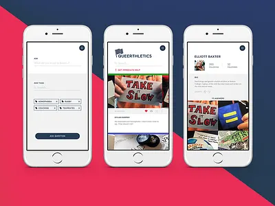 Queerthletics athlete lgbtq pride sport ui design ux design