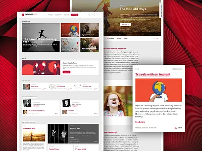 There's more to hear! design online magazine red web website white