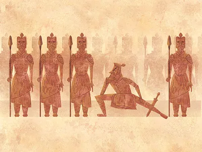 Terra-cotta Testosterone army chinese soldiers statue terra cotta