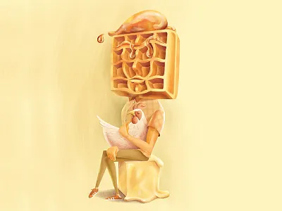 Chicken & Waffles & Me breakfast butter chicken portrait syrup waffles