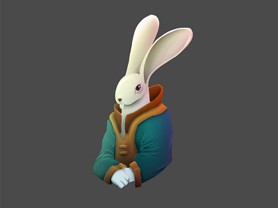 Mage bunny character character design design photoshop sketchbook pro