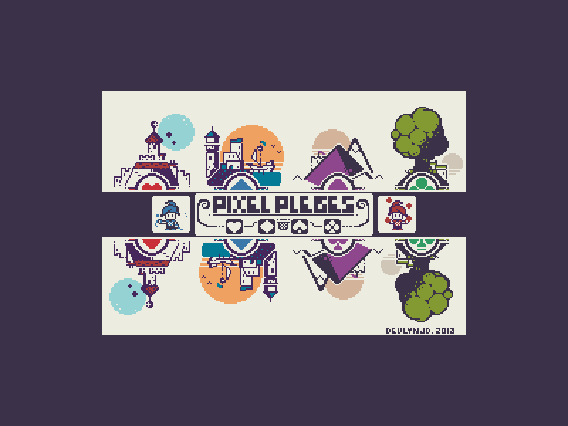 Pixelplebes Promo pixel pixel art playing cards