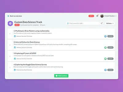 Custom Tracks data science education tracks