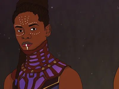Shuri - Black Panther black black panther illustration marvel shuri superhero supershero