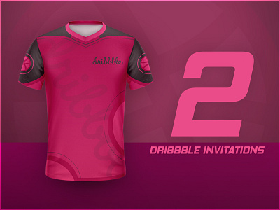 2 Dribbble Invitations (OPEN) debut draft dribbble dribbbleinvite esports invitations invite jersey player