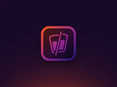 Shiftdrink App app branding design gradient icon job logo orange purple simple