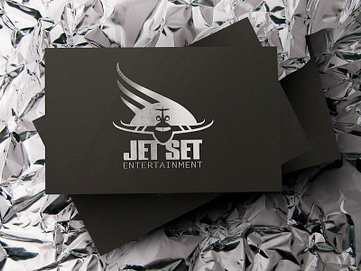 Jet Set Entertainment branding business business card card ci entertainment film jet logo plane set stationery