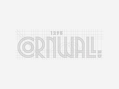 1295 Cornwall Rd | Logo Construction Grid art deco construction cornwall geometry grid logo logo design logo grid logo learn real estate retro look road