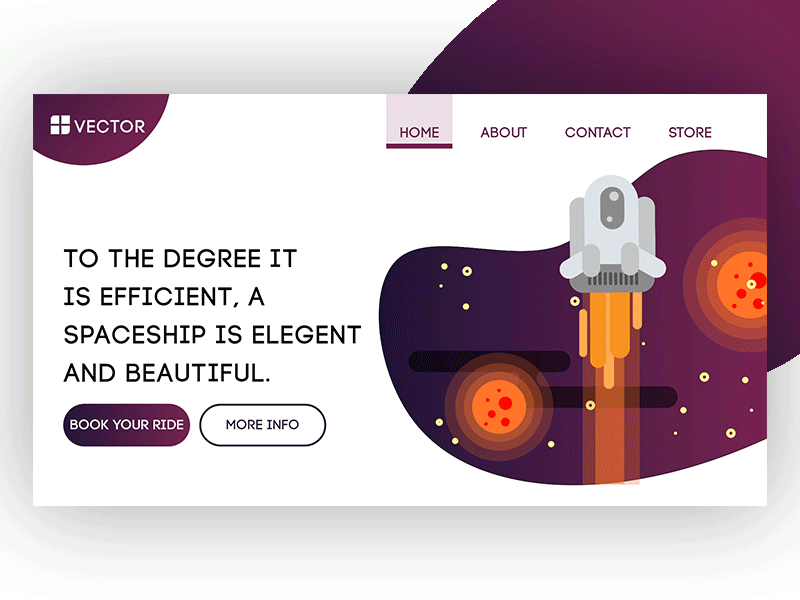 rocket landing gif adobexd design gradient illustrator landingpage photoshop ui ux web