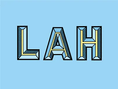 LAH Logo 3d branding graphic design logo logo design portfolio type typography