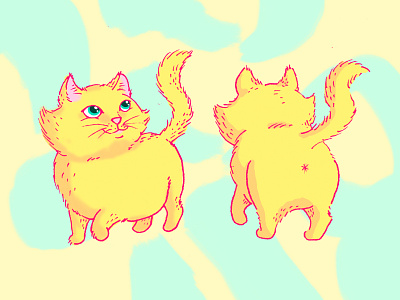 Cats cat color illustration